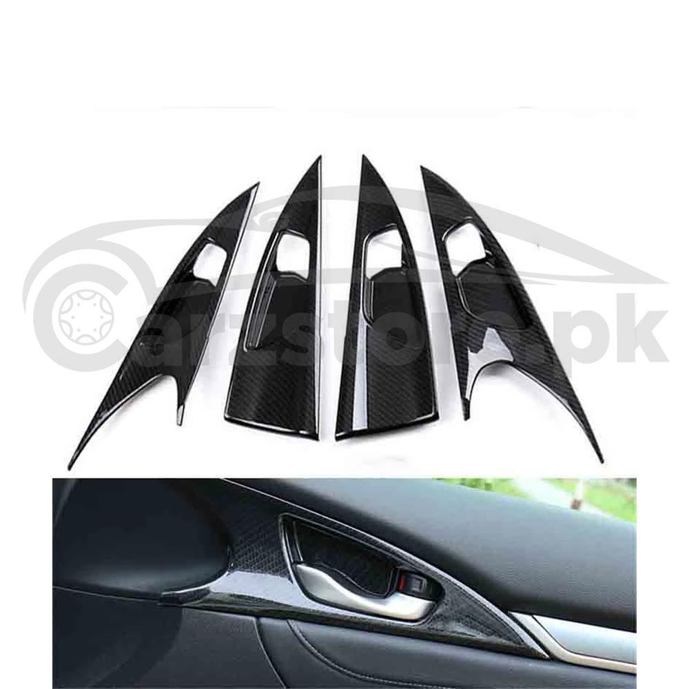 Honda Civic X Inner Bowl Carbon Fiber Trim 4 Pcs - Model 2016-2021