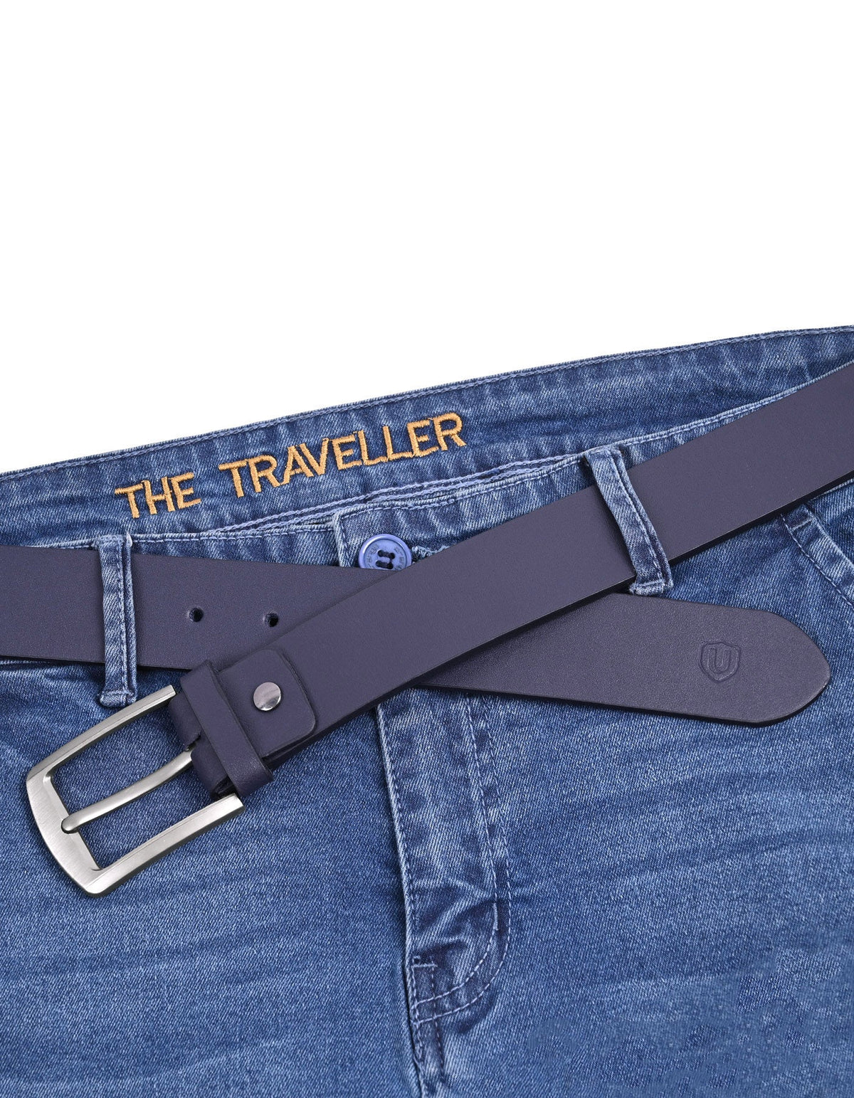 Navy Plain Casual Belt