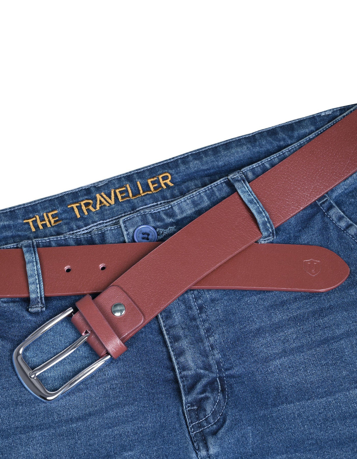 Burgundy Plain Casual Belt