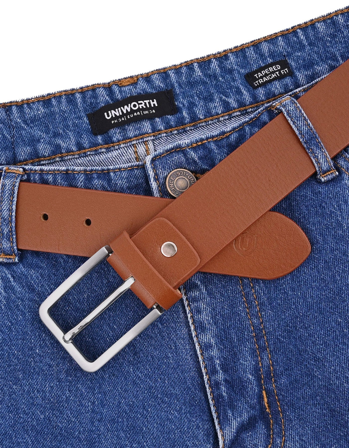 Brown Plain Formal Belt