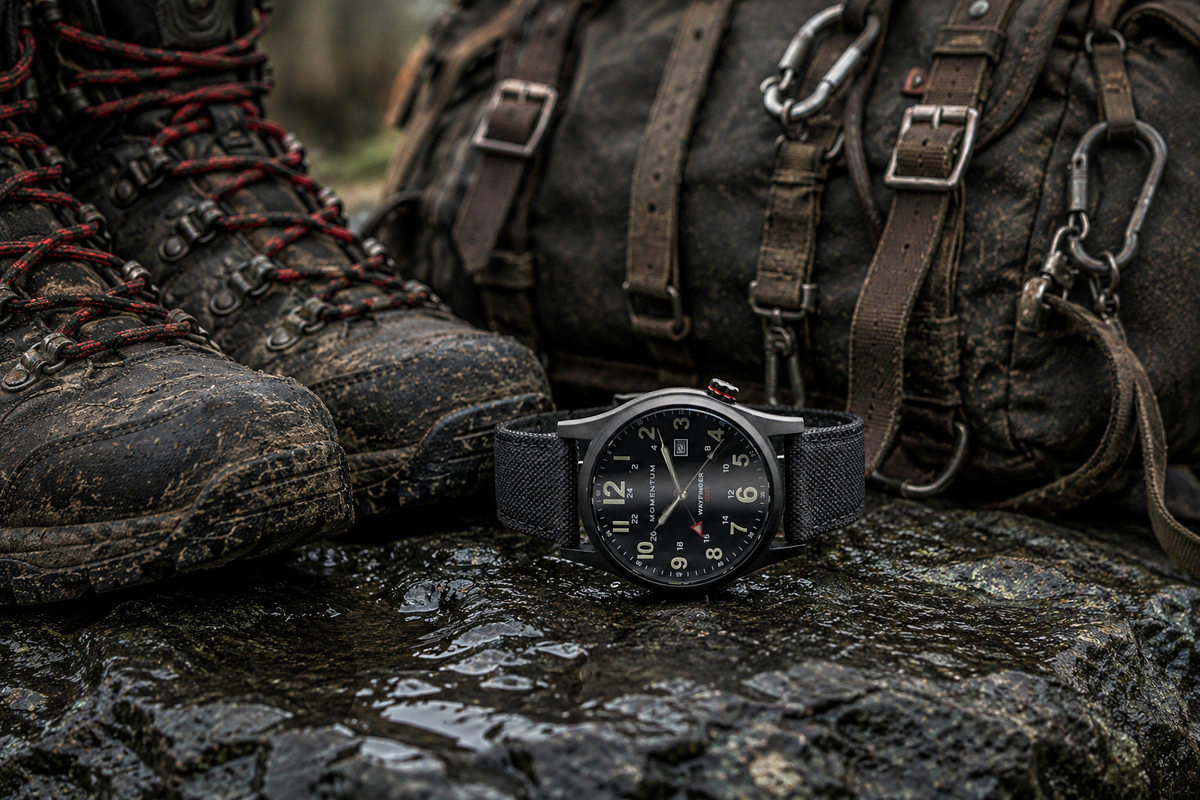 Wayfinder II GMT- Black Dial Bundle with Travel Case