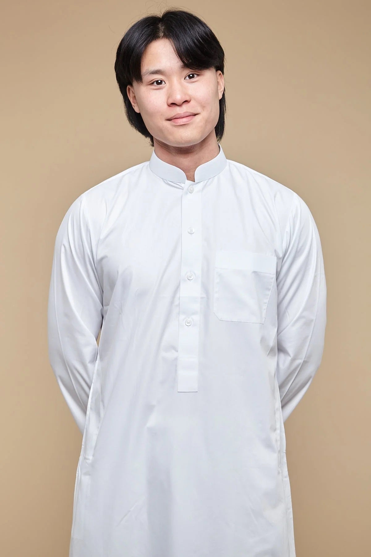 Classic Collar White Thobe