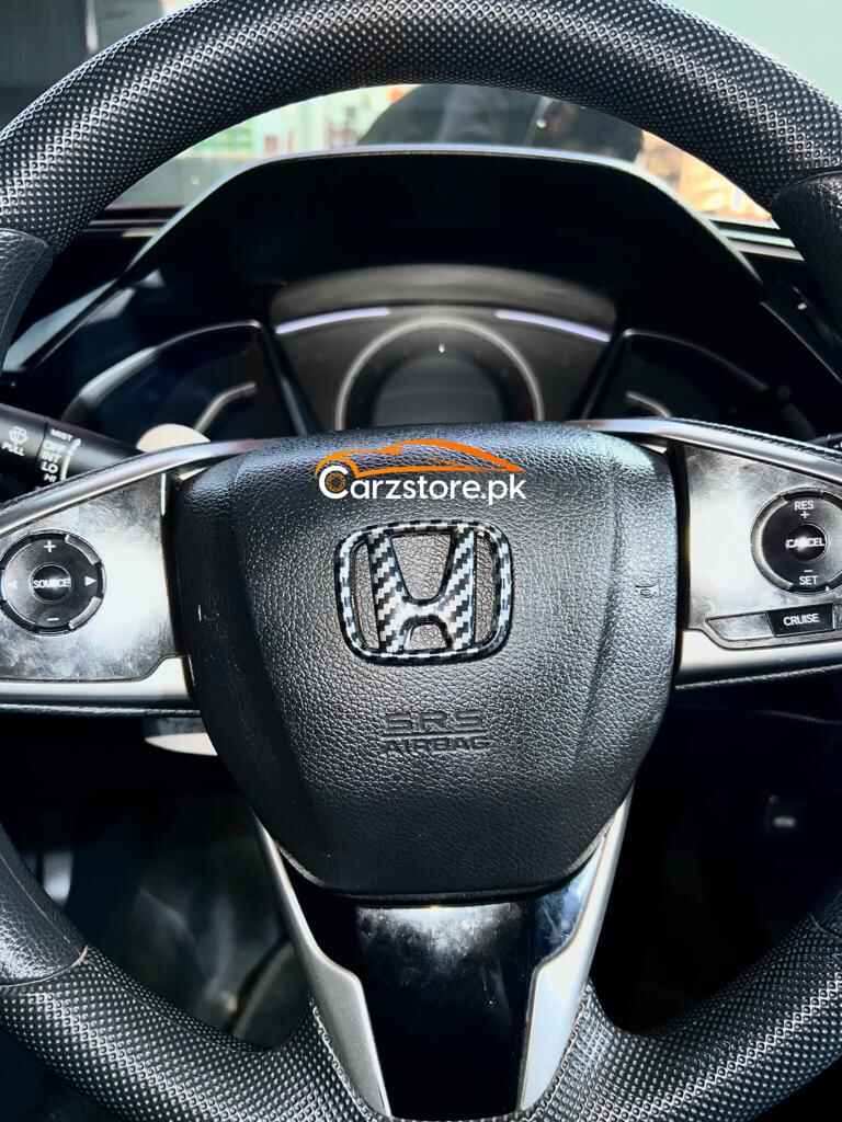 Honda Civic Carbon Fiber Steering Monogram | Carzstore.pk