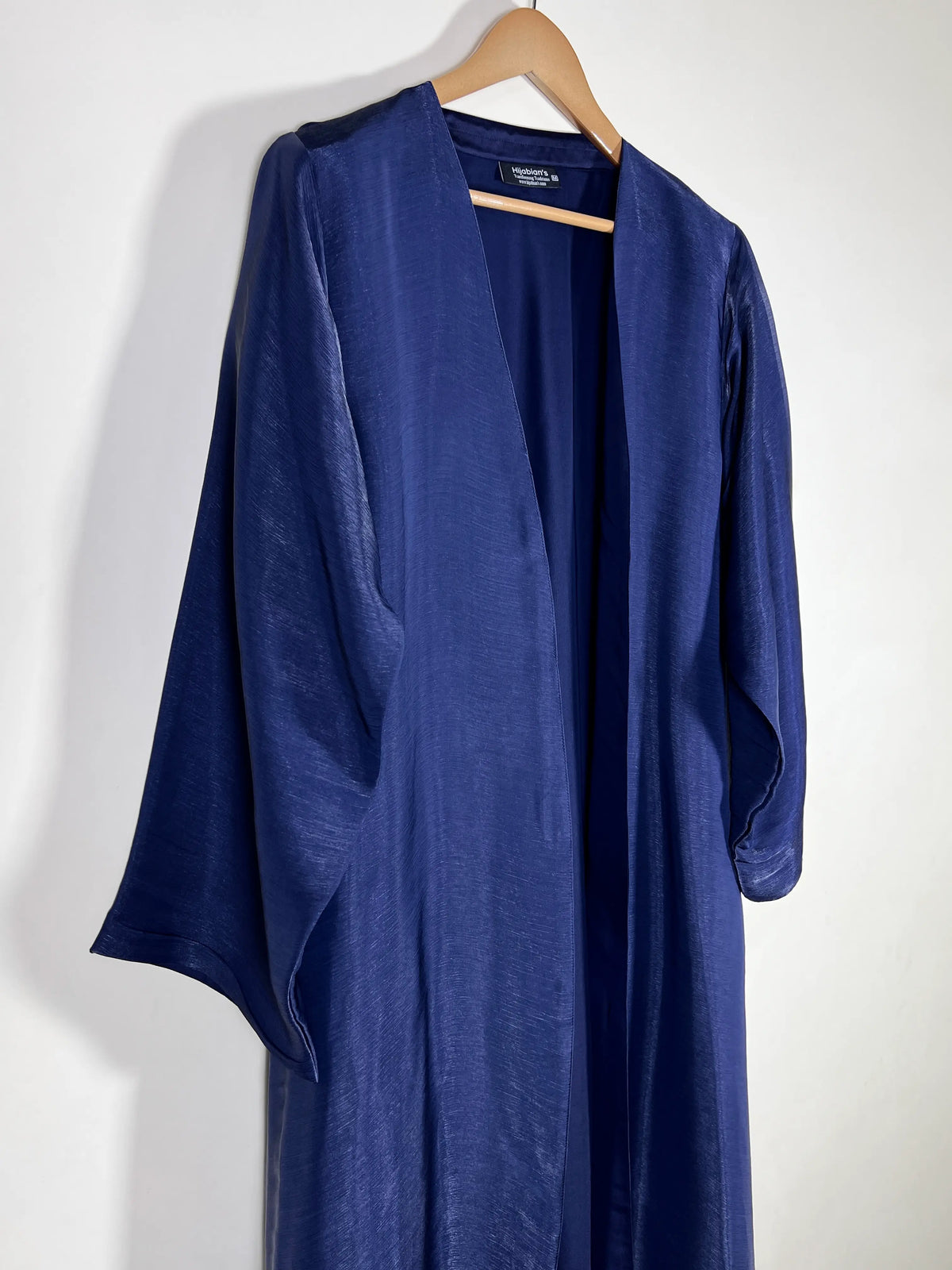 Midnight Navy - Zareen Crinkle Silk Abaya HJ1708