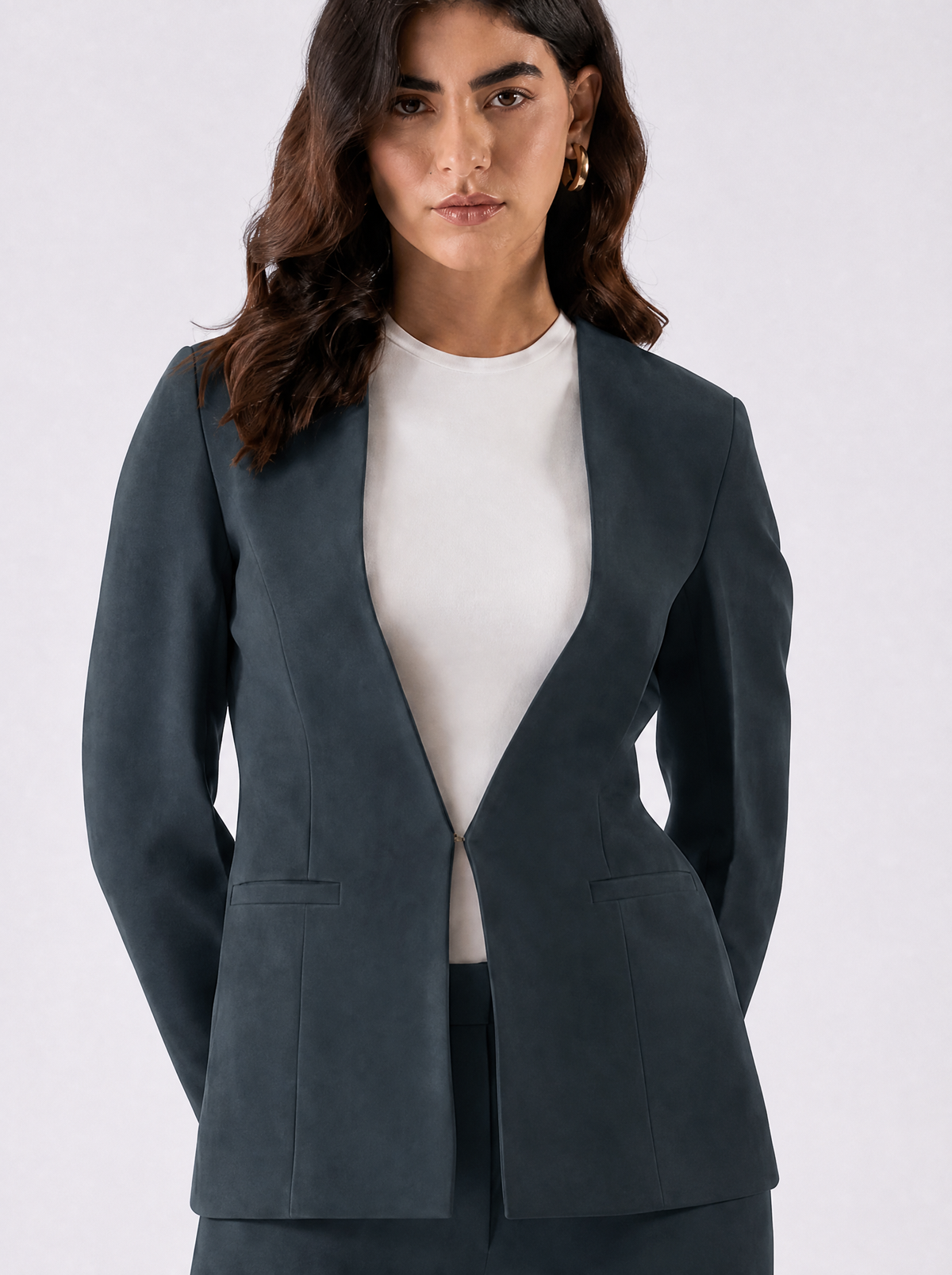 Women Grey Formal Pantsuit