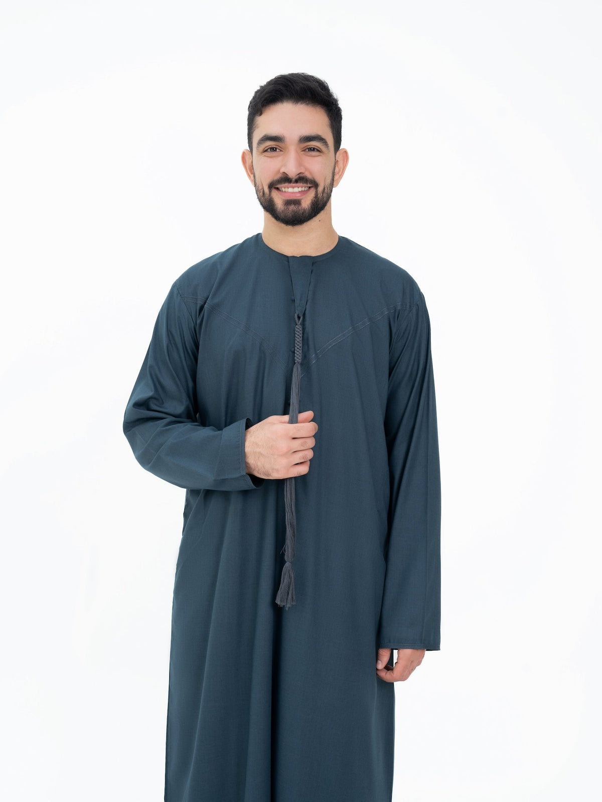 Petrol Blue Emirati Kandora - Men