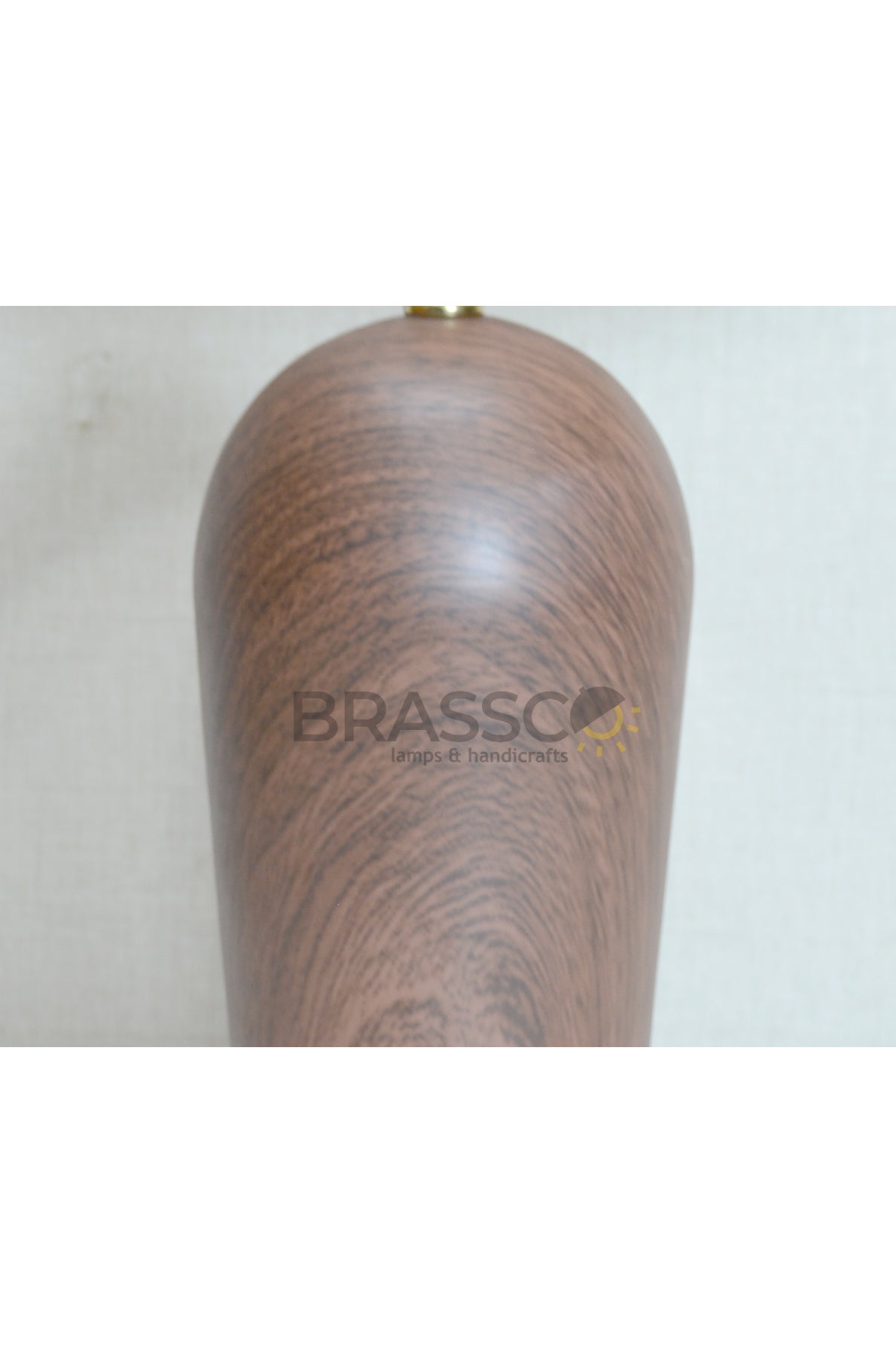 Walnut-Texture Brass MEtal Table Lamp - Style 02