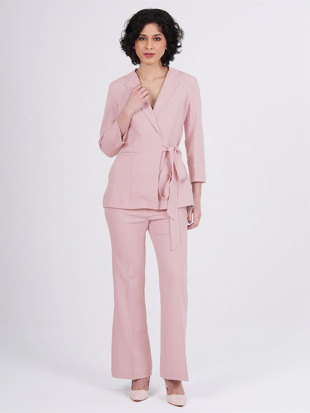 Women Pink Fit & Flared Trouser