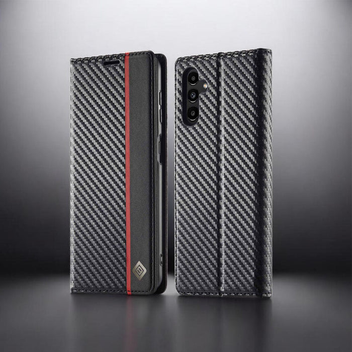 [FREE SHIPPING] CARBON FIBER BOOKLET LEATHER CASE FOR SAMSUNG A16
