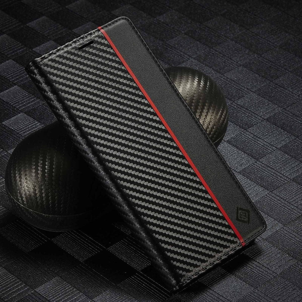[FREE SHIPPING] CARBON FIBER BOOKLET LEATHER CASE FOR SAMSUNG S25 ULTRA