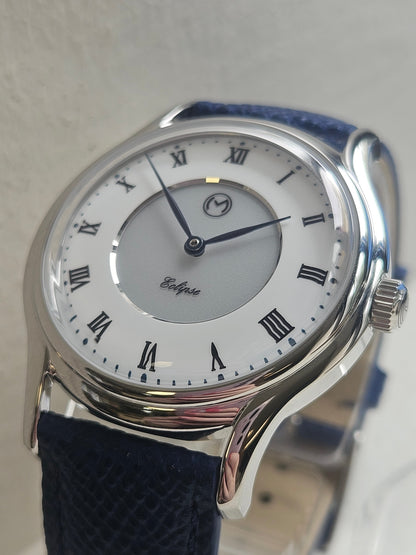Lugano Eclipse Solar 36 MM Steel + Free Leather Band