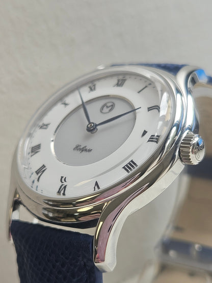 Lugano Eclipse Solar 36 MM Steel + Free Leather Band
