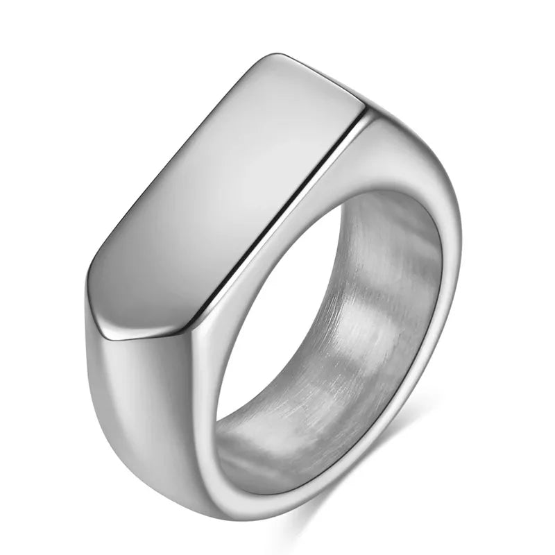 Silver Arrow Signet Ring For Men
