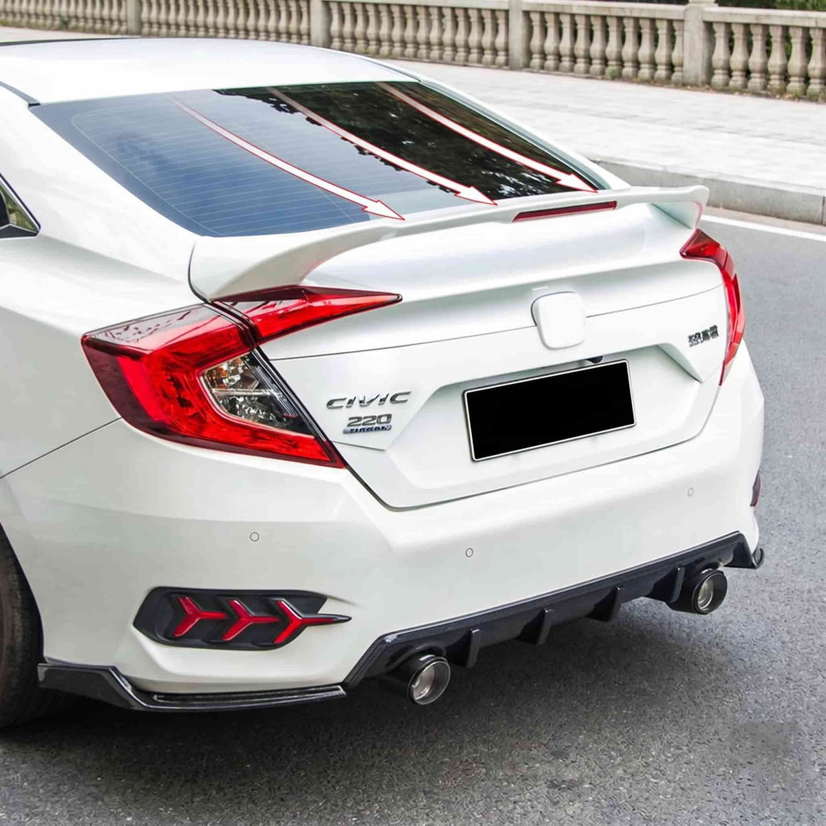 Honda Civic Uplift LED Trunk Spoiler 2016 - 2021