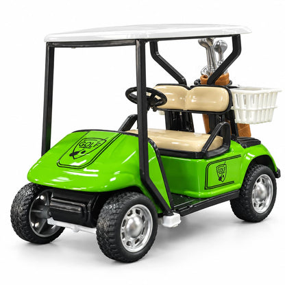 Mini Golf Cart Die Cast Metal Model Green - Pull Back Action