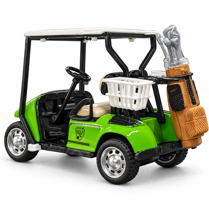 Mini Golf Cart Die Cast Metal Model Green - Pull Back Action