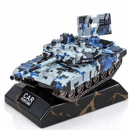 Armored Combat Tank Solar Car Dashboard Perfume Air Freshener Multi