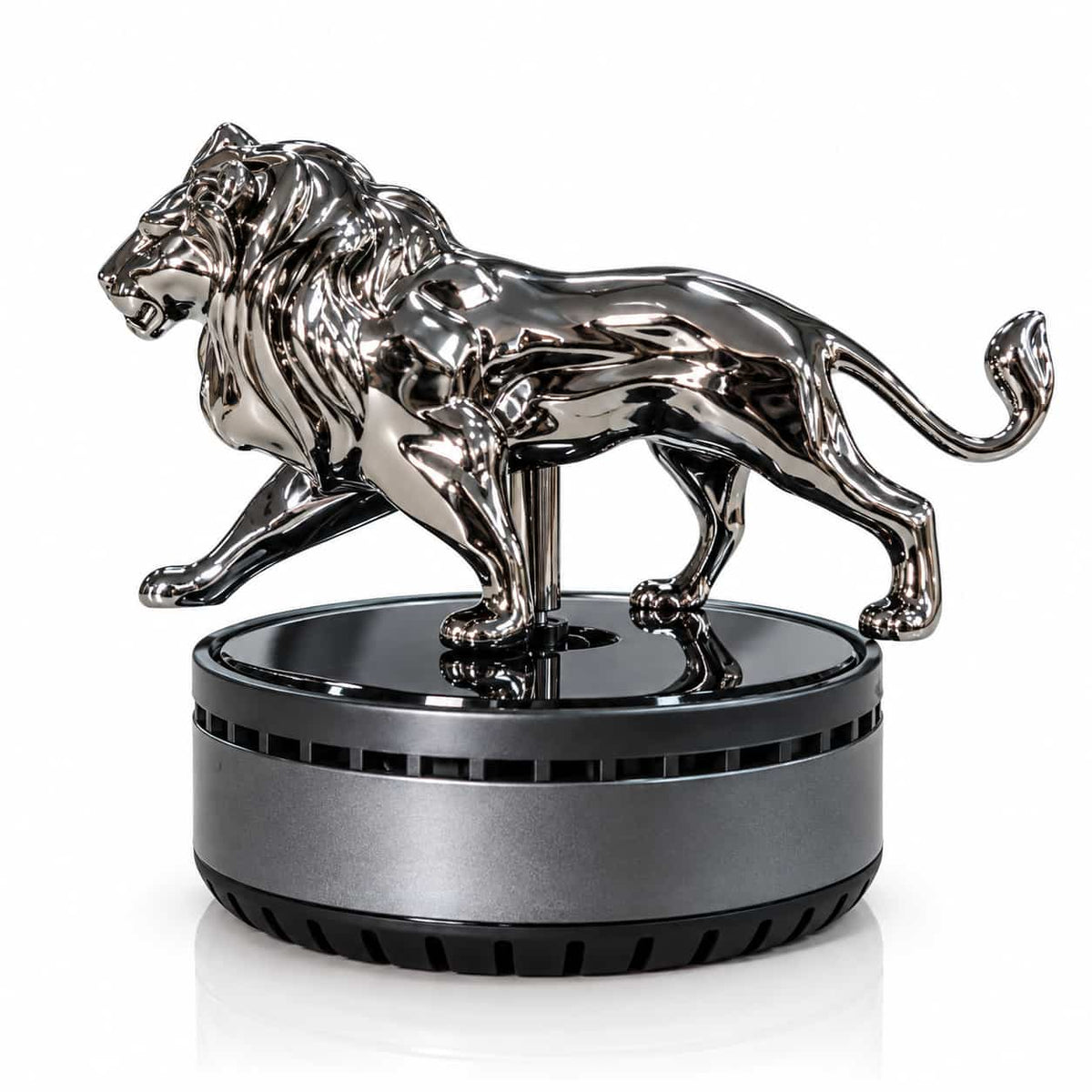 Rotating Lion Solar Car Dashboard Cologne Perfume