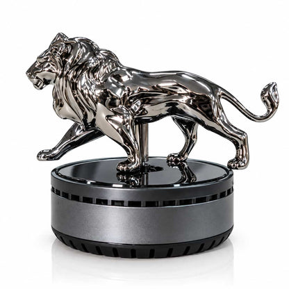 Rotating Lion Solar Car Dashboard Cologne Perfume
