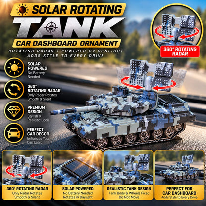 Armored Combat Tank Solar Car Dashboard Perfume Air Freshener Multi