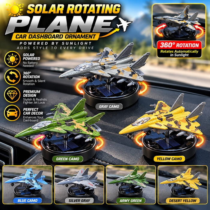 Rotating Fancemot Plane Solar Car Dashboard Perfume Multi
