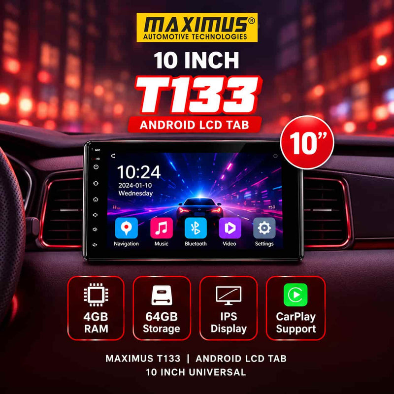 Maximus Android LCD Tab 10 Inches With Wiring T133 Without Main Grip