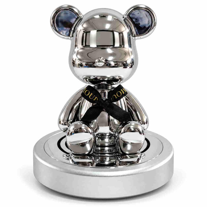 Bearbrick Style Luxury Teddy Bear Car Perfume Air Freshener – Chrome - Moschino Inspired