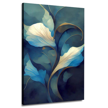 Blue flower abstract Canvas | Wall Art