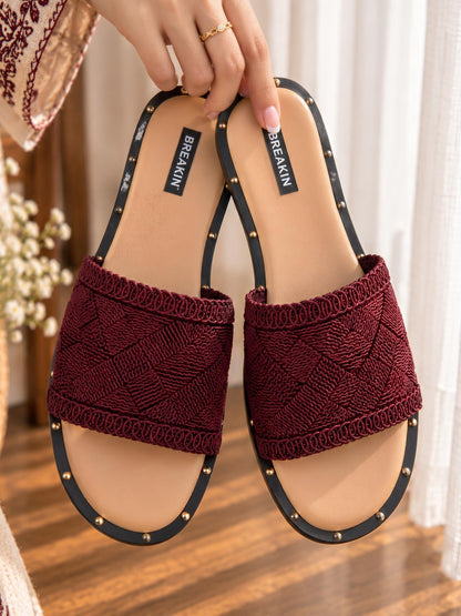 Breakin Ivory Knitted Flats