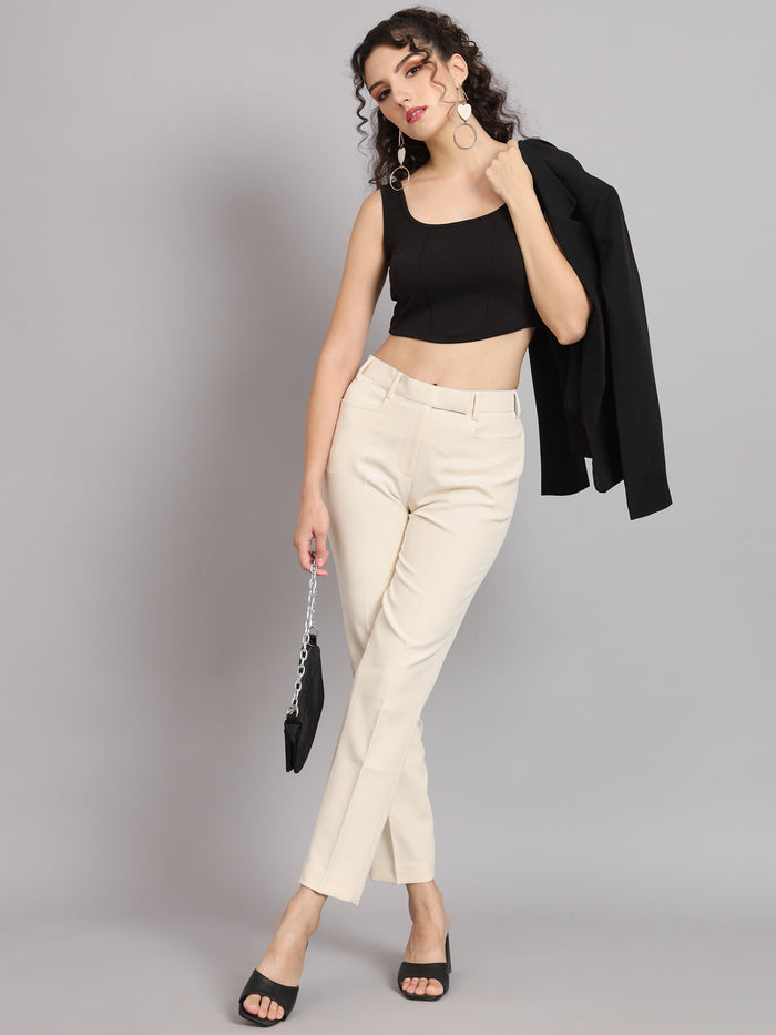 Women Comfort Mid-Rise Slim Fit Chinos