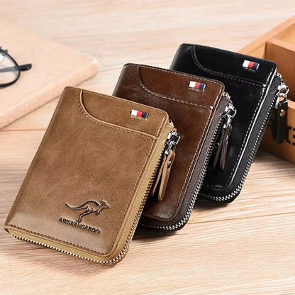 [FREE SHIPPING] PREMIUM VINTAGE LEATHER ZIP WALLET FOR MEN