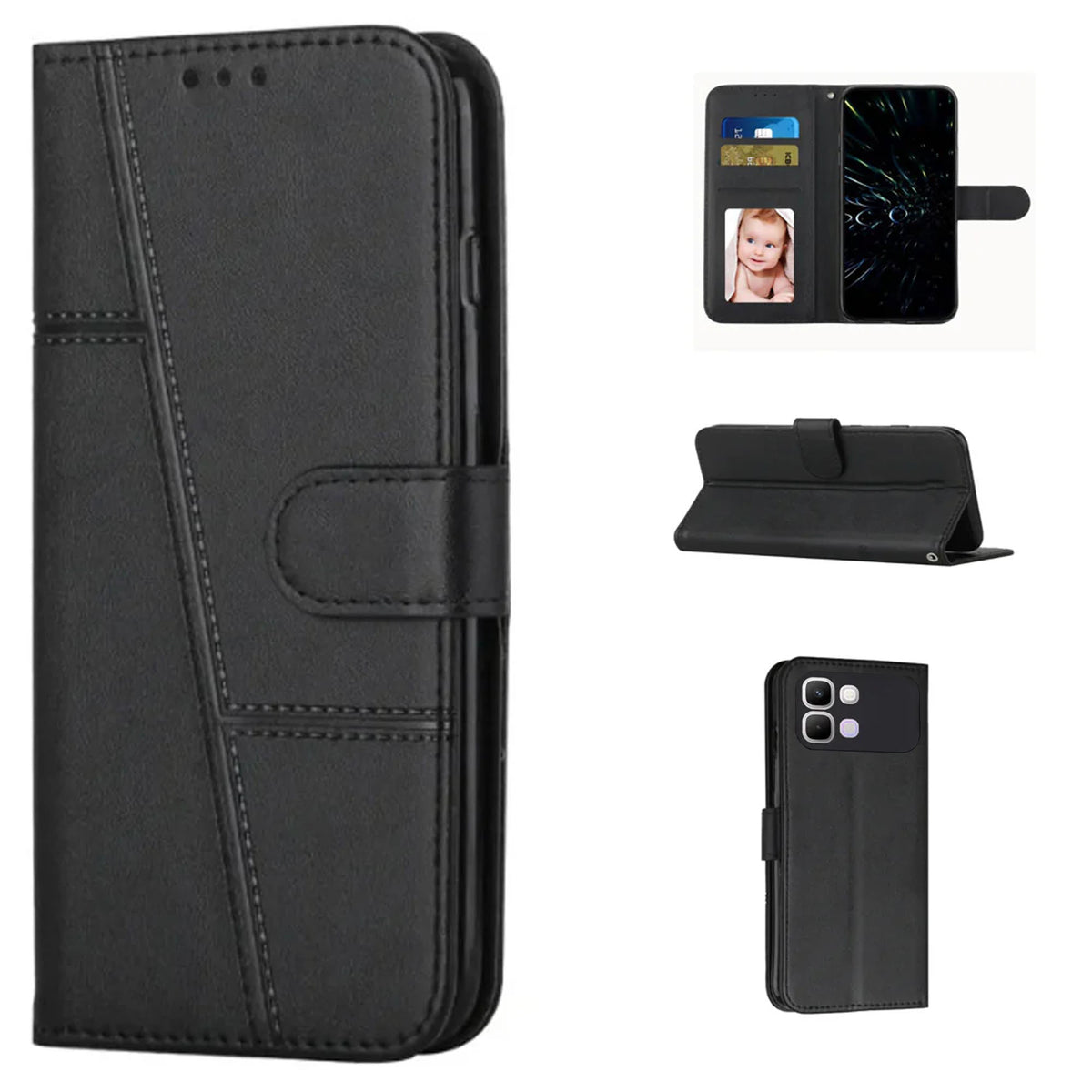 [FREE SHIPPING] BOOKLET LEATHER CASE FOR INFINIX NOTE 60/NOTE 60 PRO