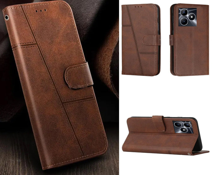 [FREE SHIPPING] BOOKLET LEATHER CASE FOR REALME C53