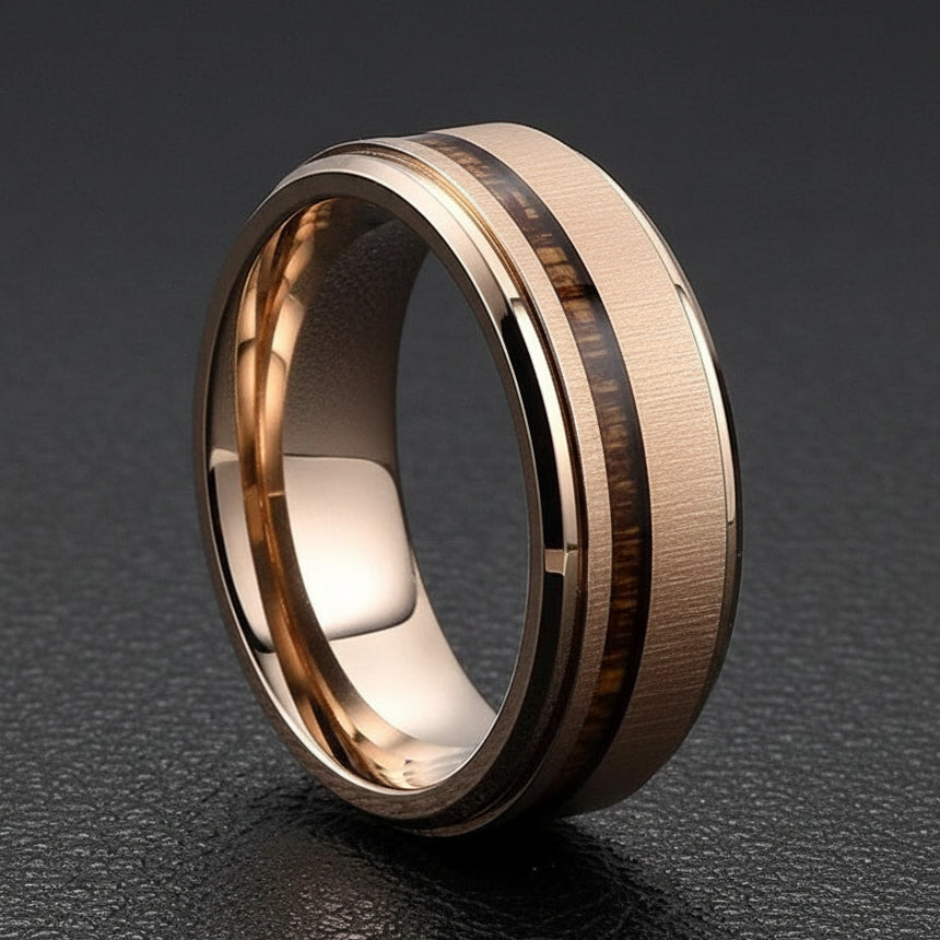 Rose Gold Titanium Wedding Ring