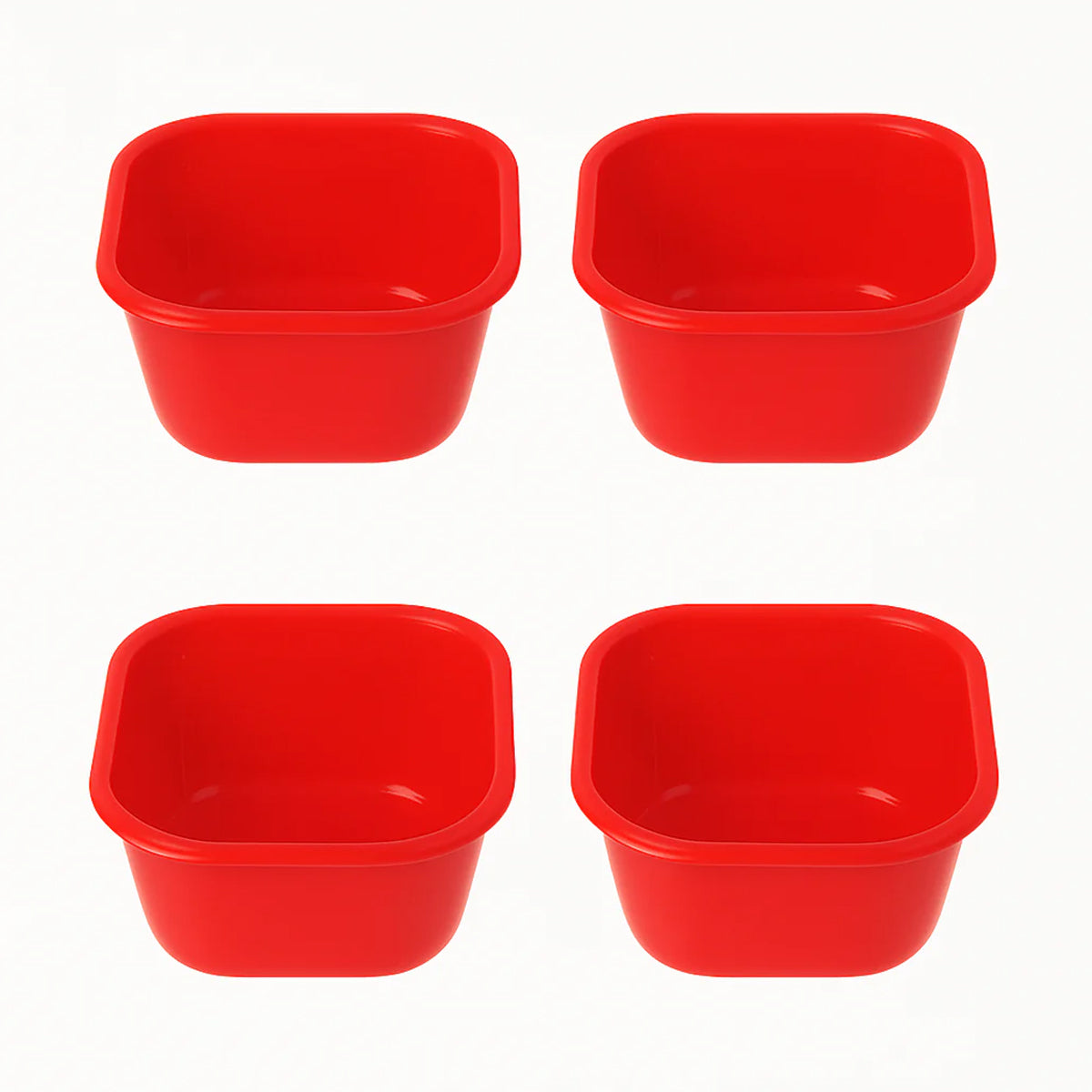 (Pack of 4) Blend Mini Plastic Bowls – 400 ml (Assorted) | Multipurpose Snack & Serving Bowls