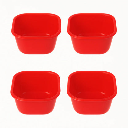 (Pack of 4) Blend Mini Plastic Bowls – 400 ml (Assorted) | Multipurpose Snack & Serving Bowls