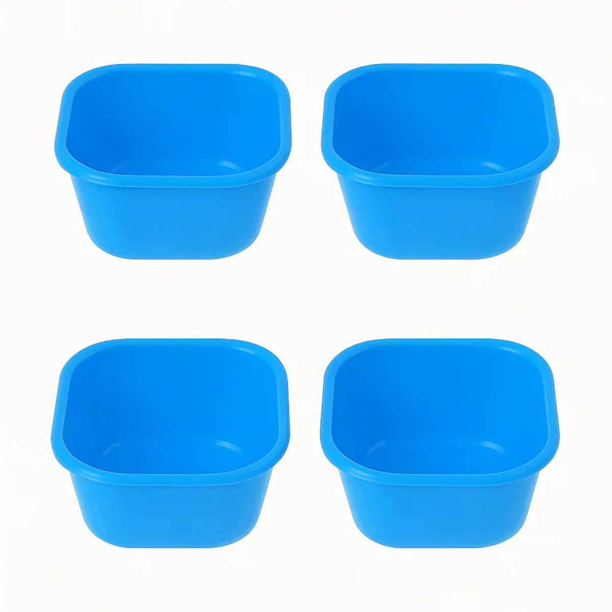 (Pack of 4) Blend Mini Plastic Bowls – 400 ml (Assorted) | Multipurpose Snack & Serving Bowls