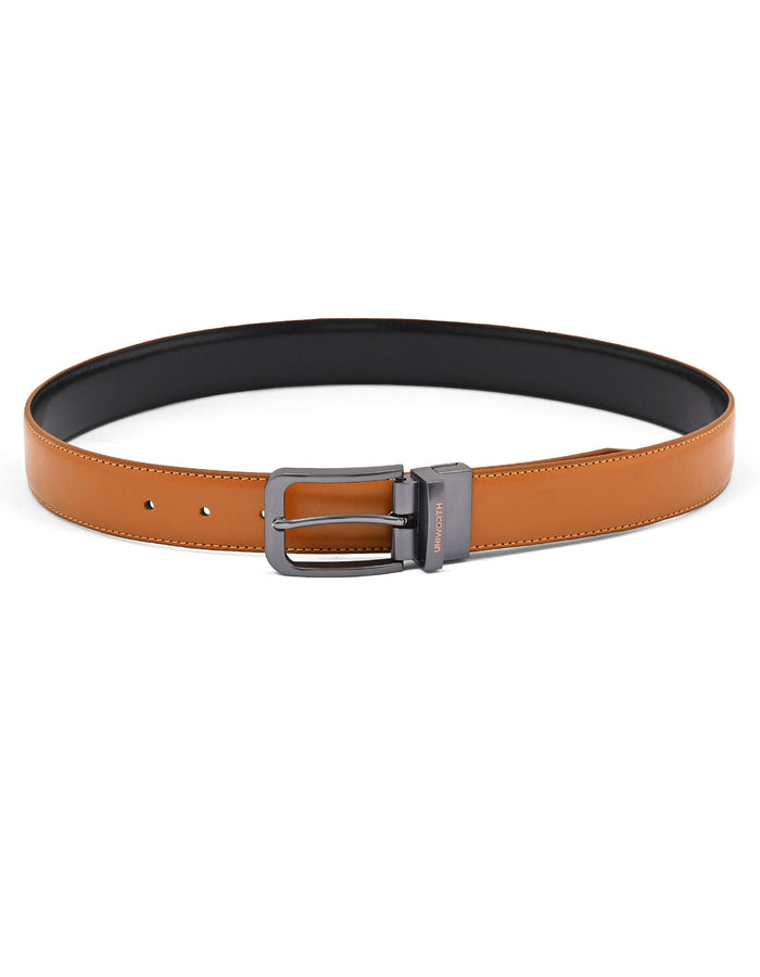 Rust Plain Reversible Formal Belt