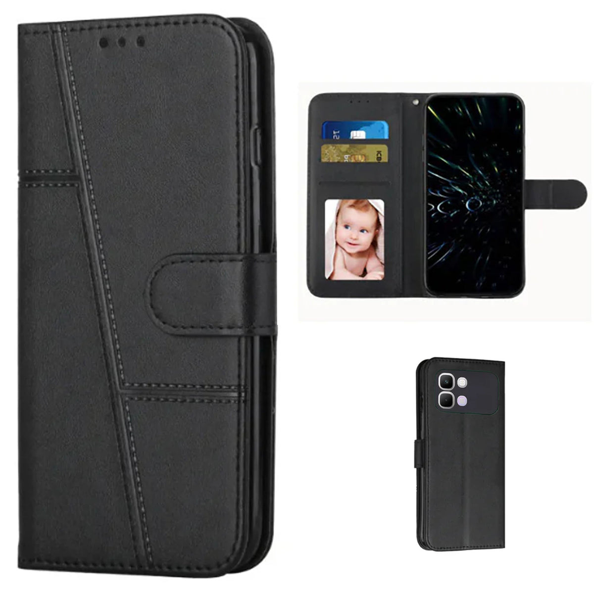 [FREE SHIPPING] BOOKLET LEATHER CASE FOR INFINIX SMART 20