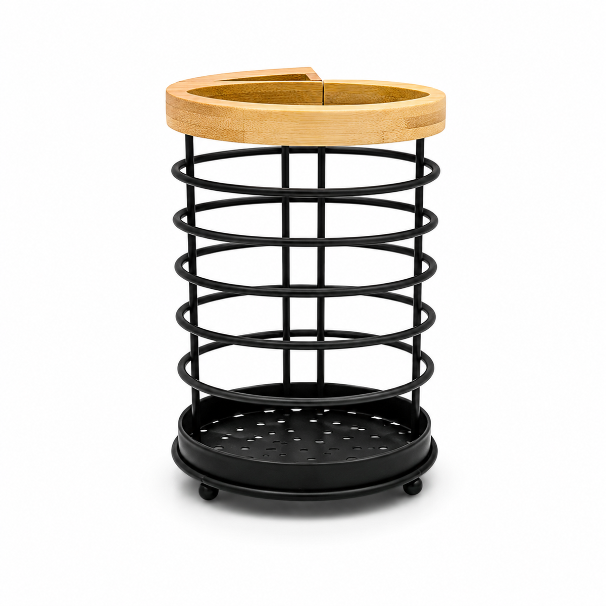 Iron Chopstick Holder – Black & White Kitchen Utensil Storage Stand