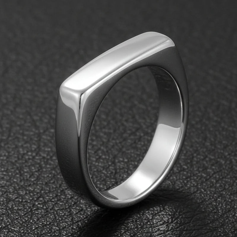 Minimal Silver Italian Ring For Men/Women