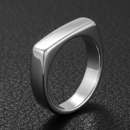 Minimal Silver Italian Ring For Men/Women