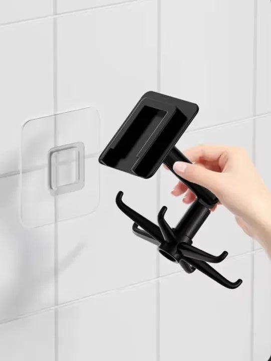 360 Degree Rotating Kitchen Hook Rack – No Drill Six Claw Wall Mounted Hanger