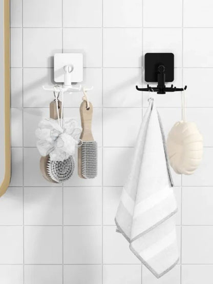 360 Degree Rotating Kitchen Hook Rack – No Drill Six Claw Wall Mounted Hanger