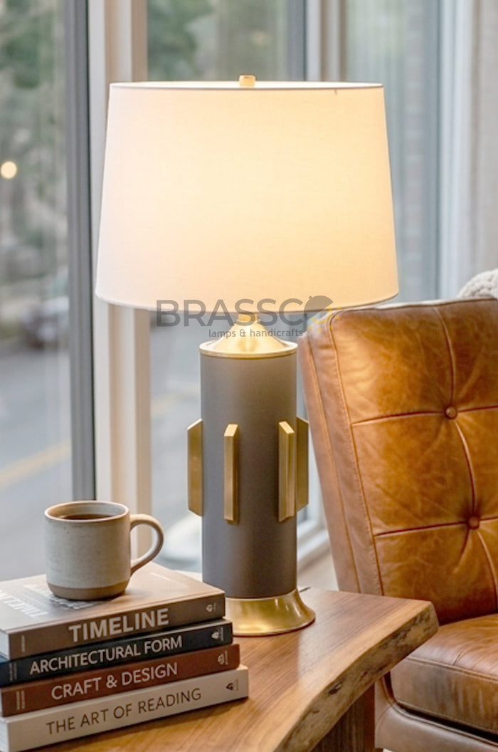 Black Brass Metal Table Lamp - Brass Collection
