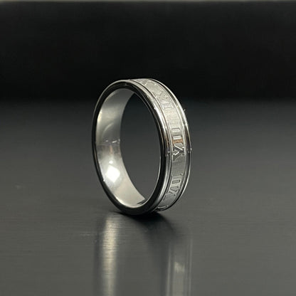 Slver Titanium Roman Ring