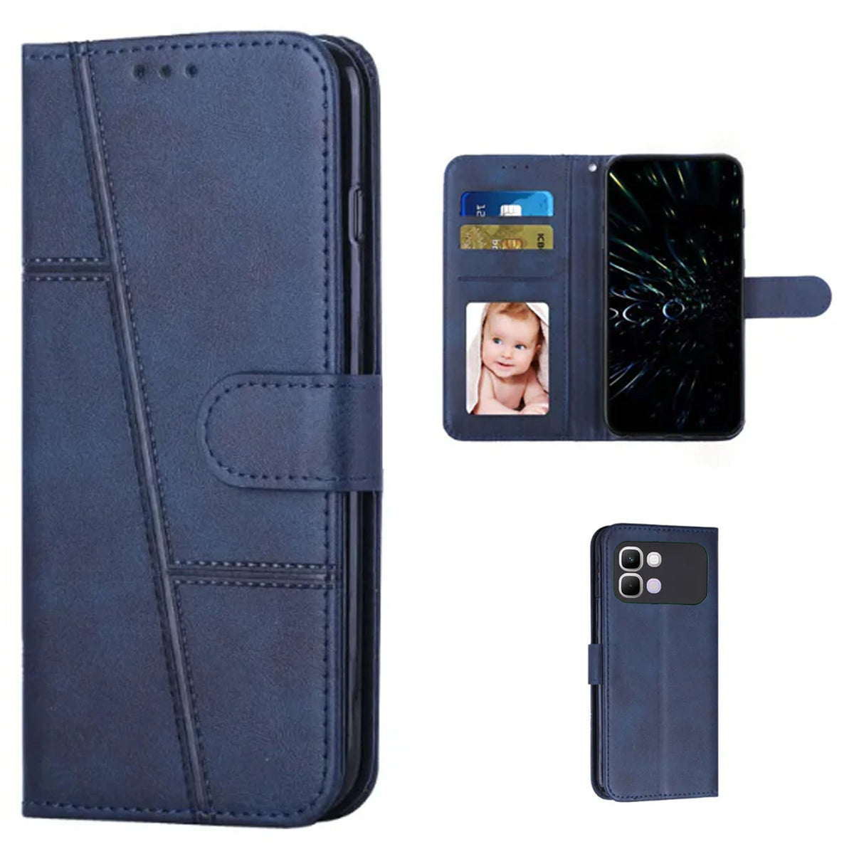 [FREE SHIPPING] BOOKLET LEATHER CASE FOR INFINIX SMART 20