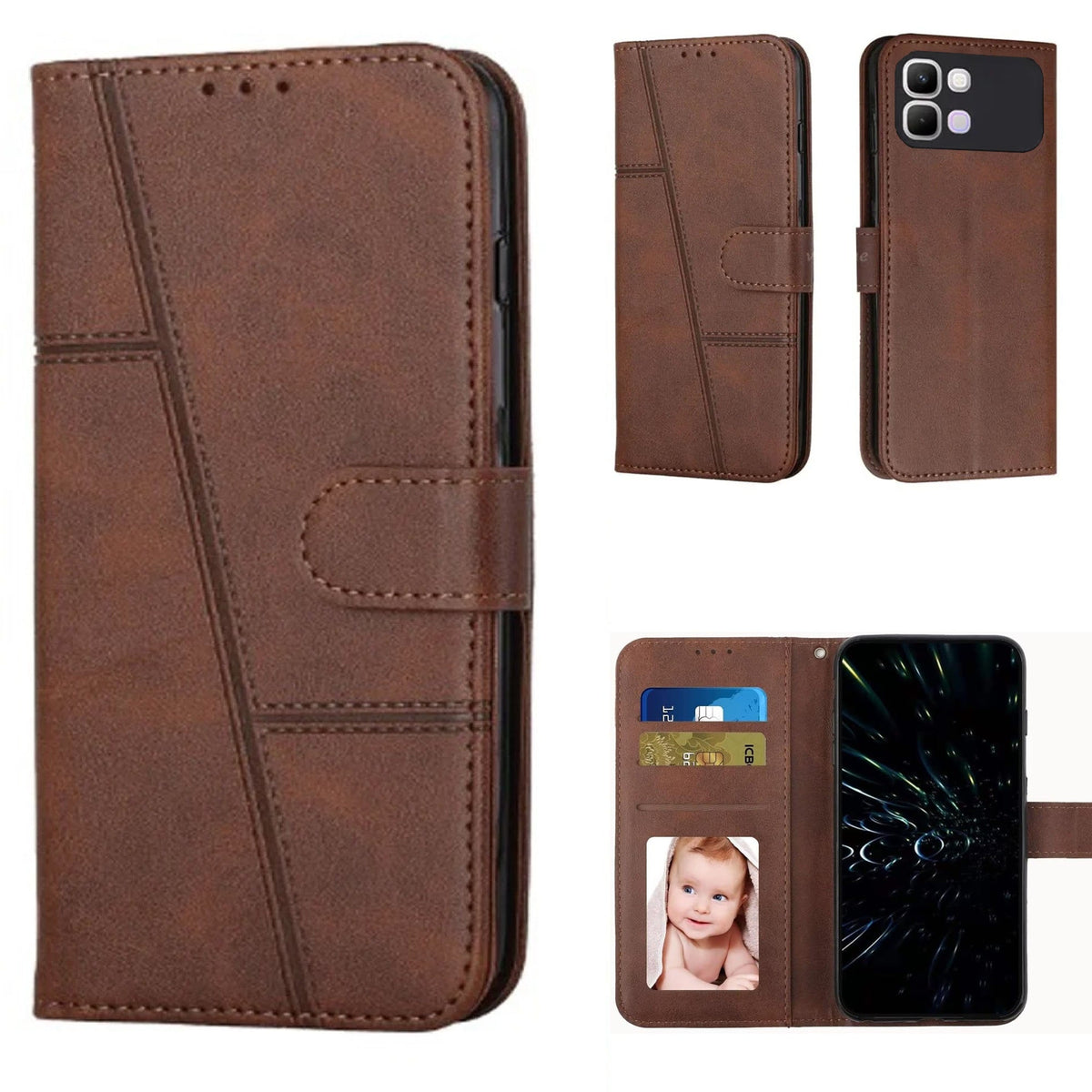 [FREE SHIPPING] BOOKLET LEATHER CASE FOR INFINIX NOTE 60/NOTE 60 PRO