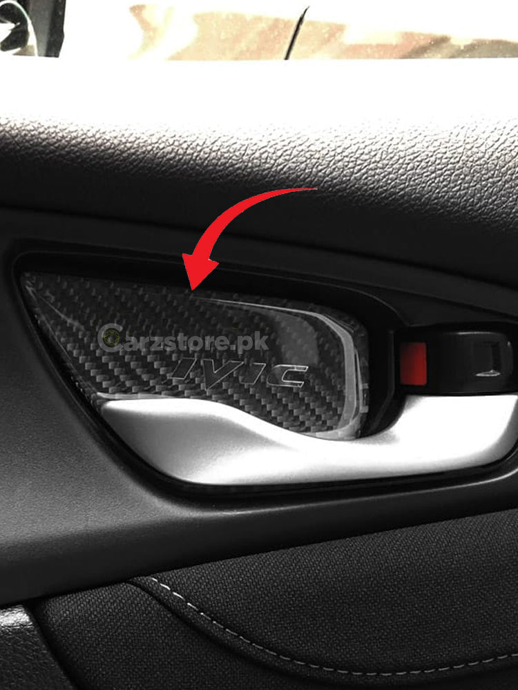 Honda Civic new Inner Door Handle Protector in Carbon Fiber | Carzstore.pk