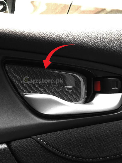 Honda Civic new Inner Door Handle Protector in Carbon Fiber | Carzstore.pk
